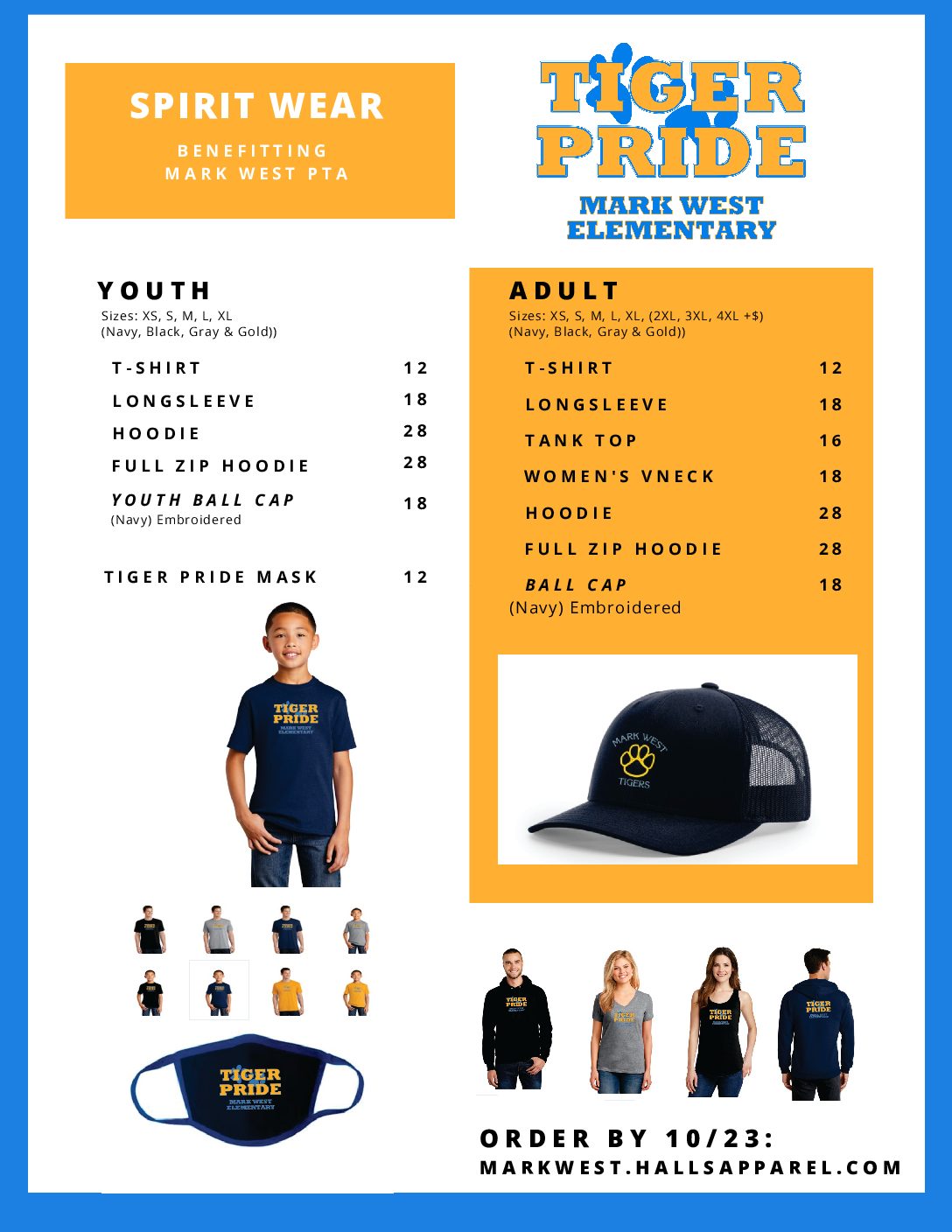 Mark West Spirit Wear Menu (1)